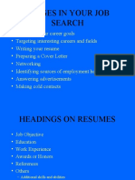 Stages in Your Job Search