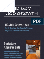 First Public Draft of HB587 NC Job Growth committee presentation