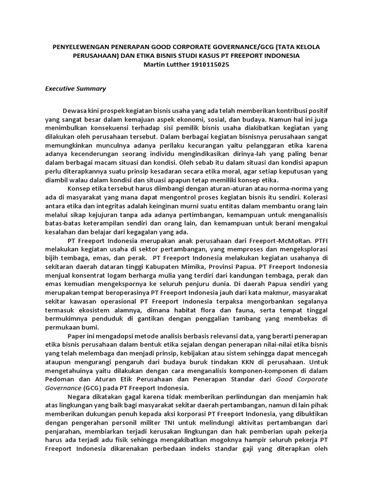 Essay GCG | PDF