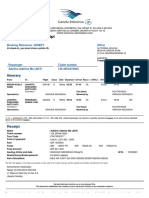 Electronic Ticket Receipt: Itinerary