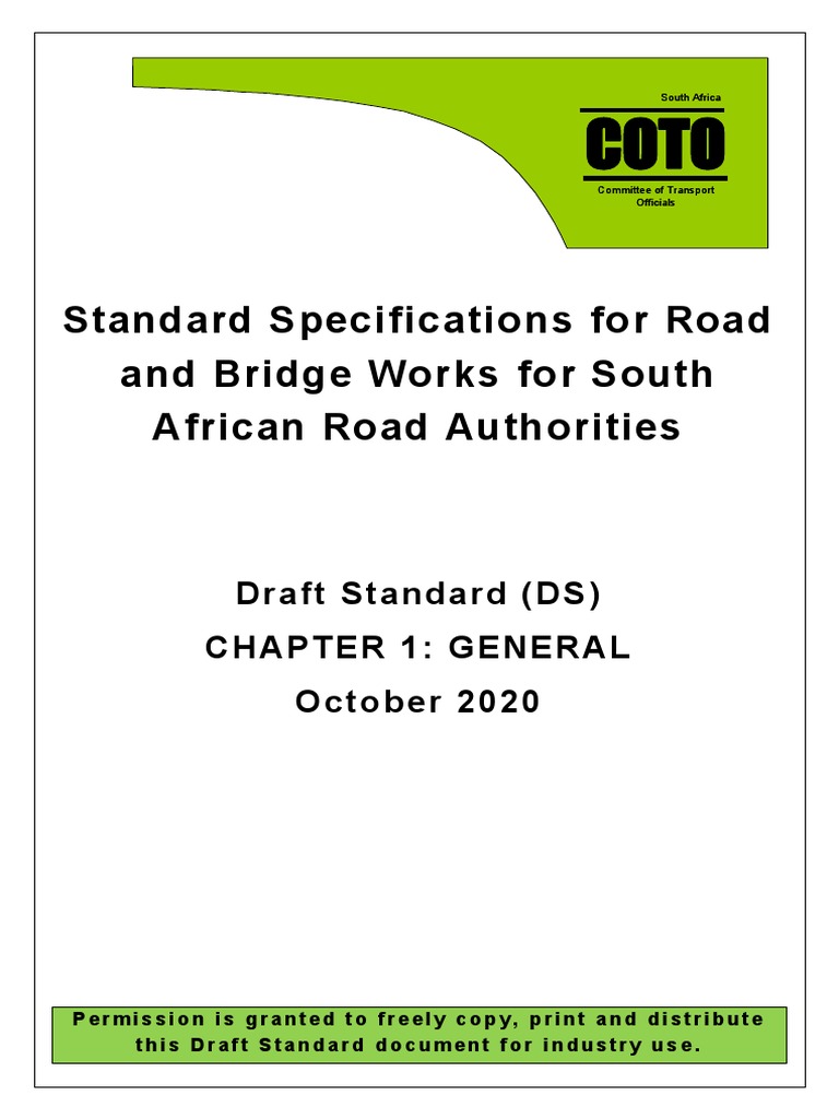 COTO Full Document - Oct 2020 | PDF | Specification (Technical Standard ...