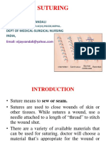 Suturing: Presented By: Prof - Vijayreddy Vandali Dept of Medical-Surgical Nursing India