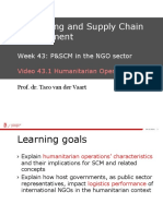 Purchasing and Supply Chain Management: Week 43: P&SCM in The NGO Sector