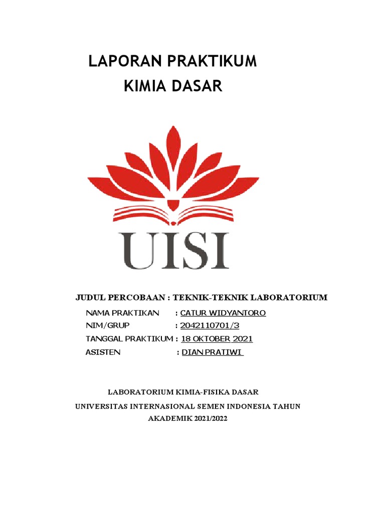 Teknik Laboratorium Kimia Dasar | PDF | Kesehatan Holistik | Teknologi ...