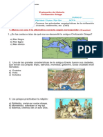 Prueba Civilizacion Griega 3° Basico Ii