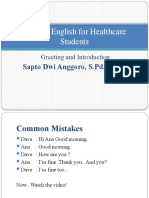 Greeting and Introduction For General English For Healthcare Students
