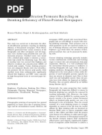 Effect of Ultrafiltration Permeate Recycling On Deinking Efficiency of Flexo-Printed Newspapers