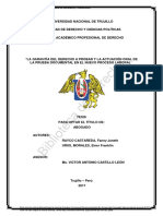 2017 Garantia Derecho A Probar y Prueba Escrita en Juicio Oral Laboral2017