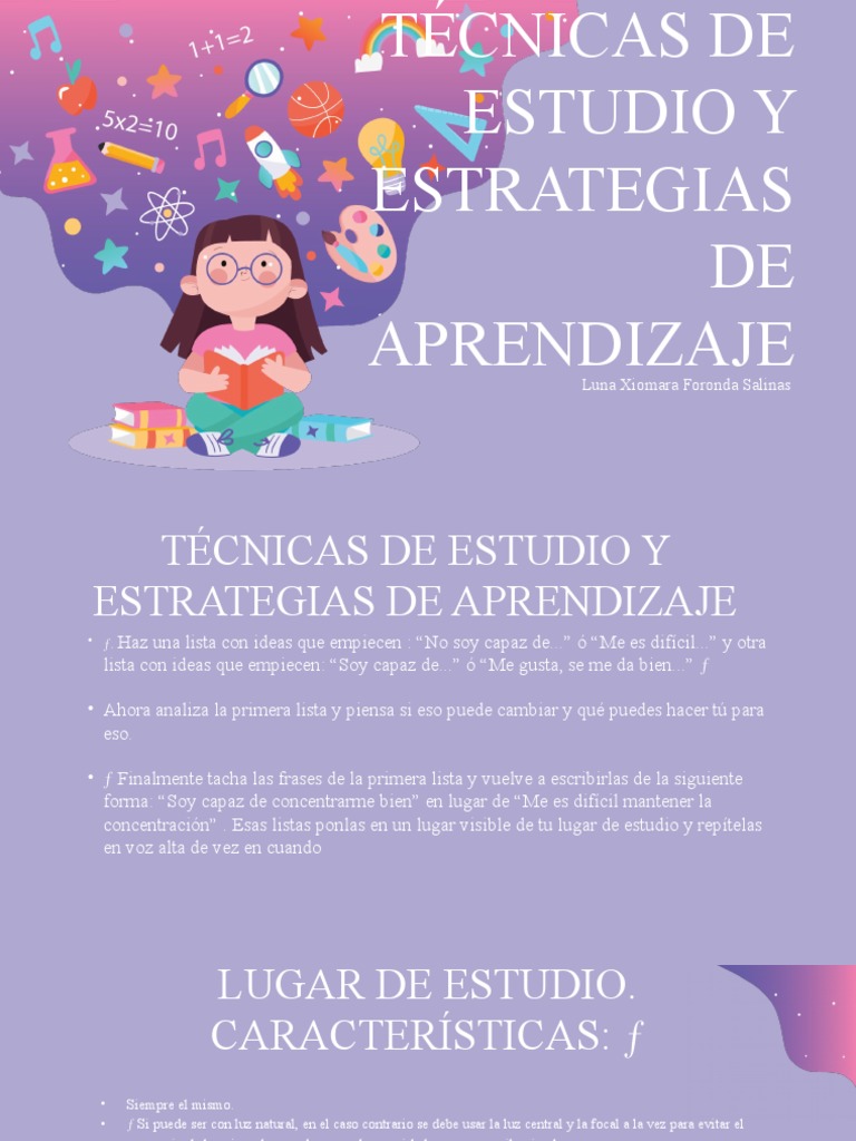 Técnicas y Estrategias de Estudio Efectivas | PDF | Aprendizaje | Cognición