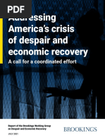 Addressing Americas Crisis Despair Economic Recovery