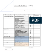 Oral Presentation Evaluation Criteria