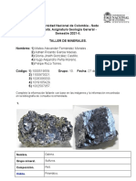 Taller 1 - Minerales