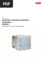 REG615 5.0 FP1 CN Modbus Point List Manual