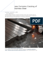 Chloride Stress Corrosion Cracking of Austenitic Stainless Steel
