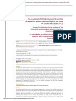 A pesquisa em Política Educacional_ análise de aspectos teórico-epistemológicos em teses de Doutorado (2010-2012)