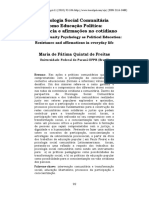 Psicologia Social Comunitária E EDUCAÇÃO POLITICA