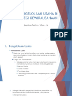 Pengelolaan Usaha & Strategi Kewirausahaan