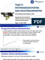 Topik 3 - Heteroskedastisitas Dan Multikolinearitas