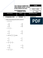 Penilaian Tengah Semester 1 Matematika