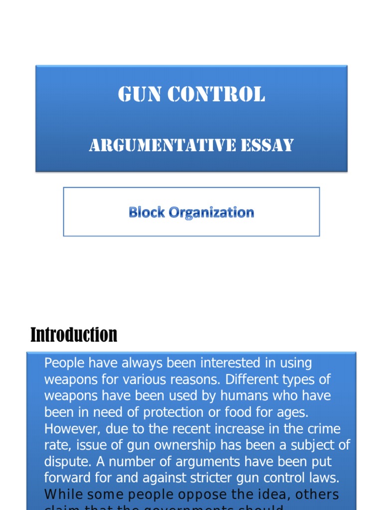 argumentative essay about stricter gun laws