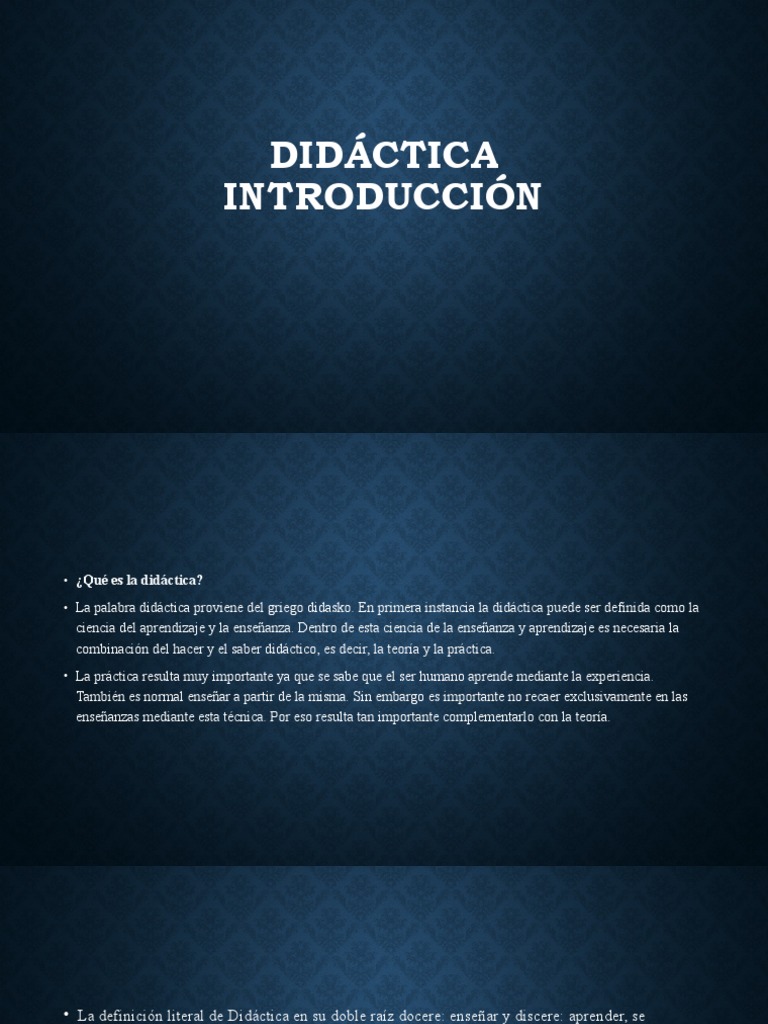 Introduccion A La Didactica | Descargar gratis PDF | Aprendizaje ...