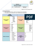 Reglas de tildación: Extracción de palabras según categoría