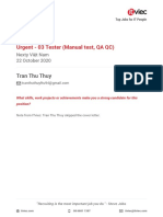 Urgent - 03 Tester (Manual Test, QA QC) : Tran Thu Thuy