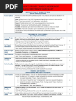 Microsoft Project Basics Workshop Quick Reference Checklist