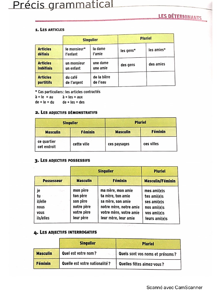 Précis Grammatical | PDF