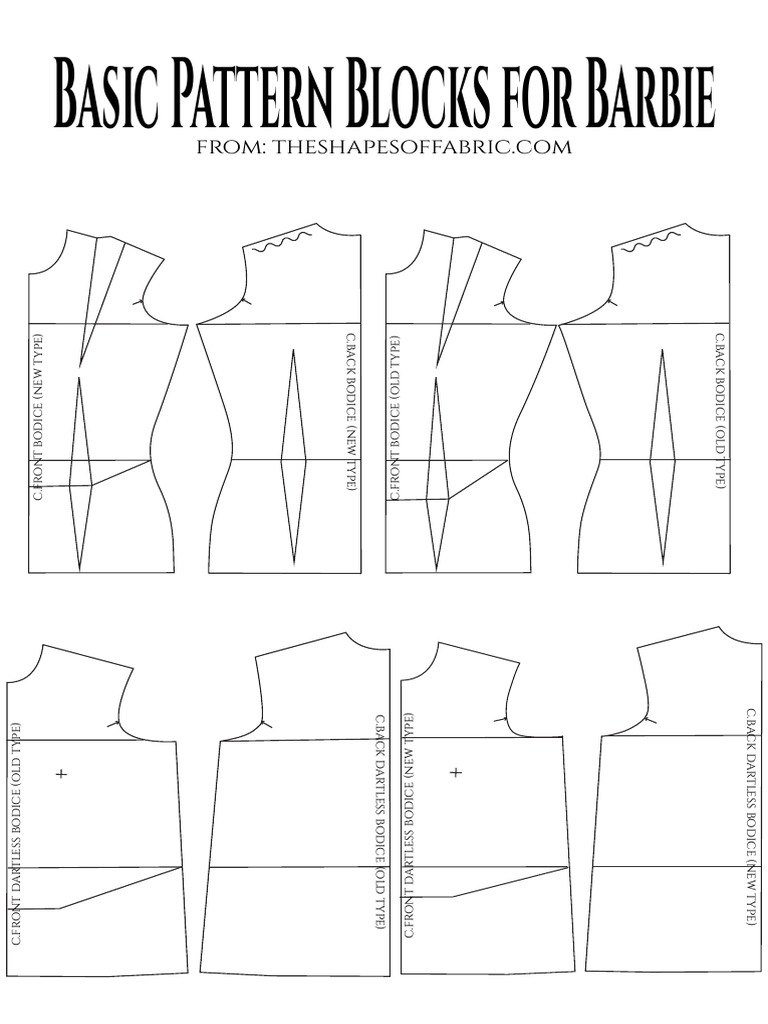 Barbie Basic Pattern Blocks Guide | PDF