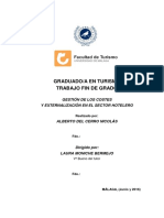 TFG. Gestión de Los Costes y Externalización en El Sector Hotelero.