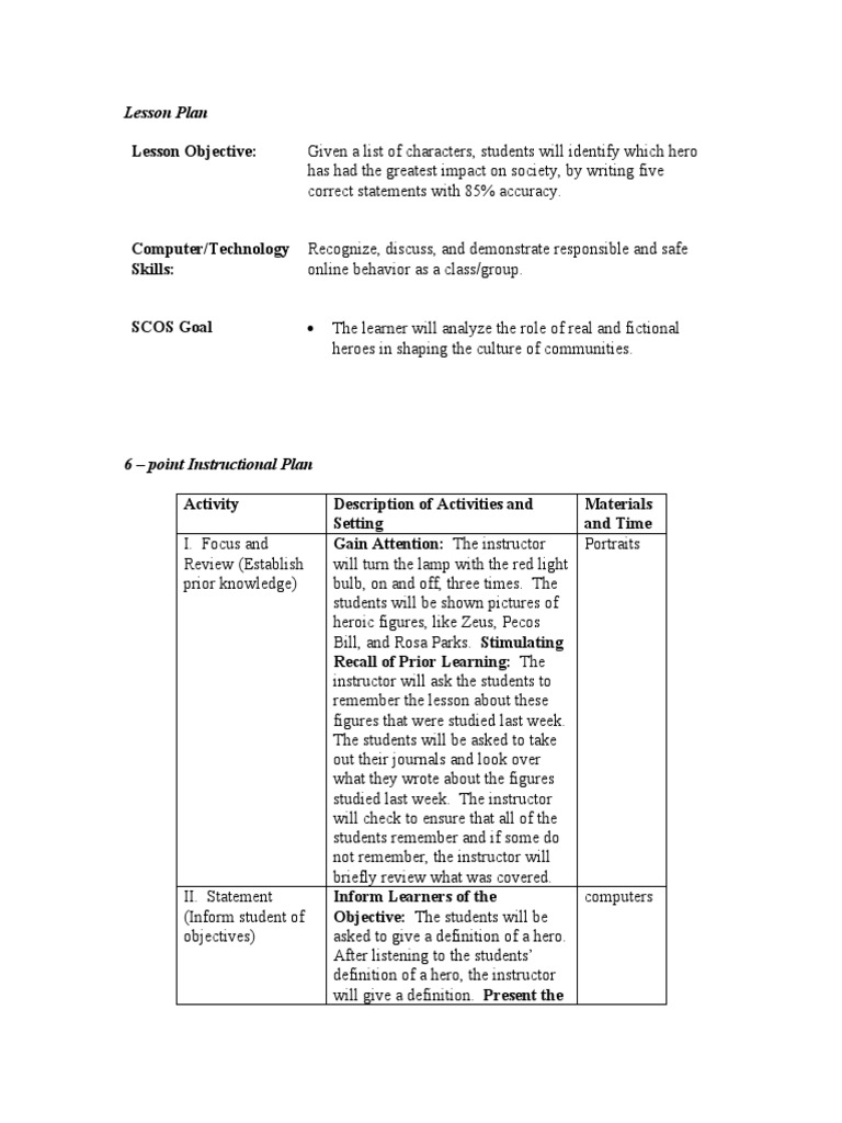 Social Studies Lesson Plan