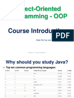 Object-Oriented Programming - OOP: Course Introduction
