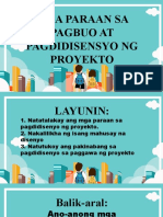 Mga Paraan Sa Pagdidisensyo NG Proyekto