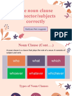 Use Noun Clause Connector or Subjects Correctly