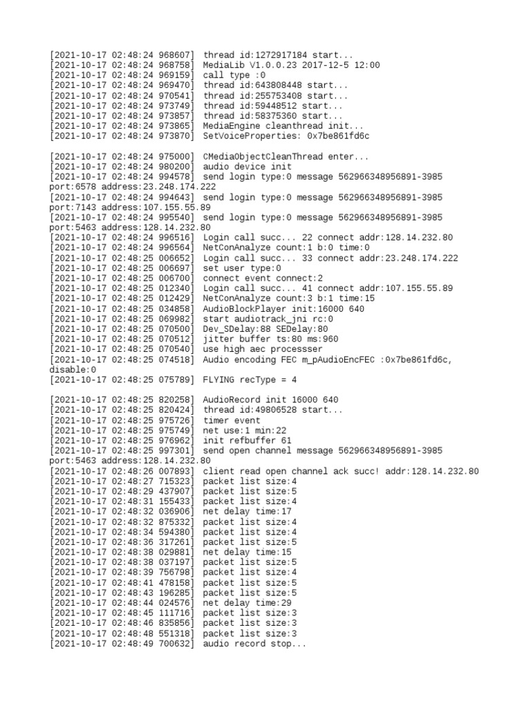2021 10 17 - Log | PDF | Computer Engineering | Internet Standards