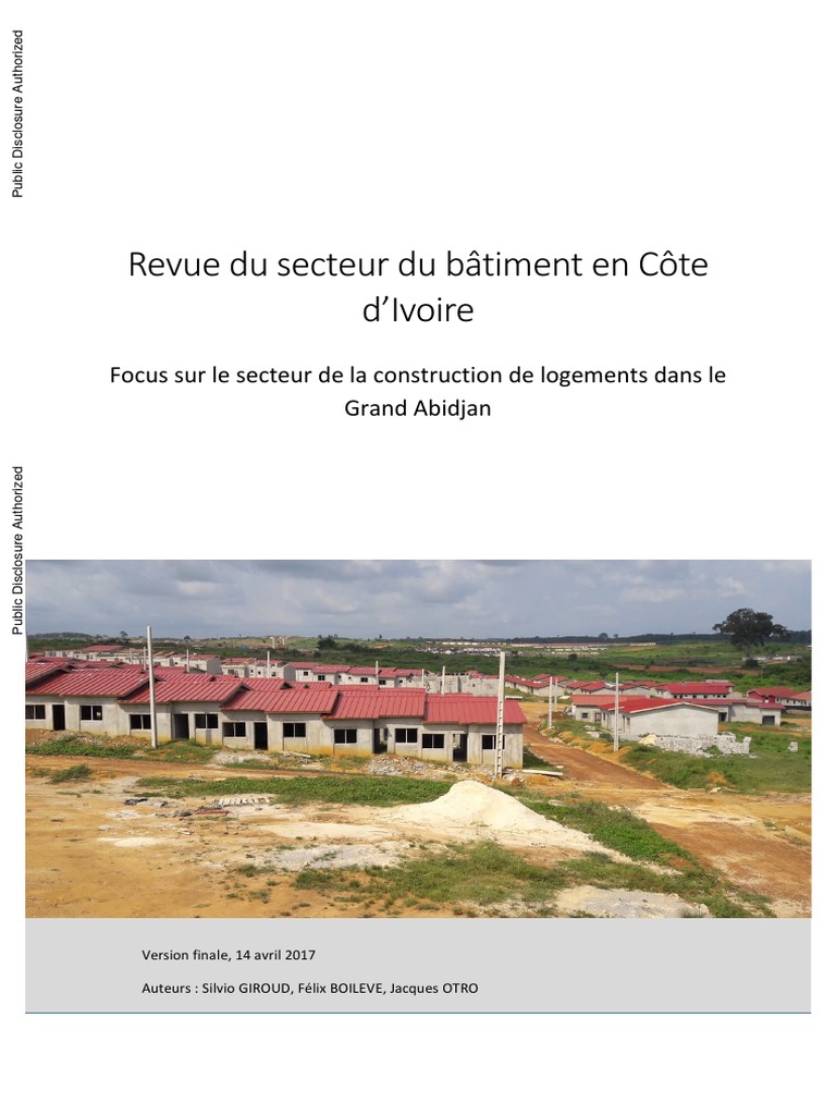 Schemas Plan Maison Logement Sociaux Economique En Afrique Pdf Rapport Logement CdI FINAL | PDF | Logement | Côte d'Ivoire