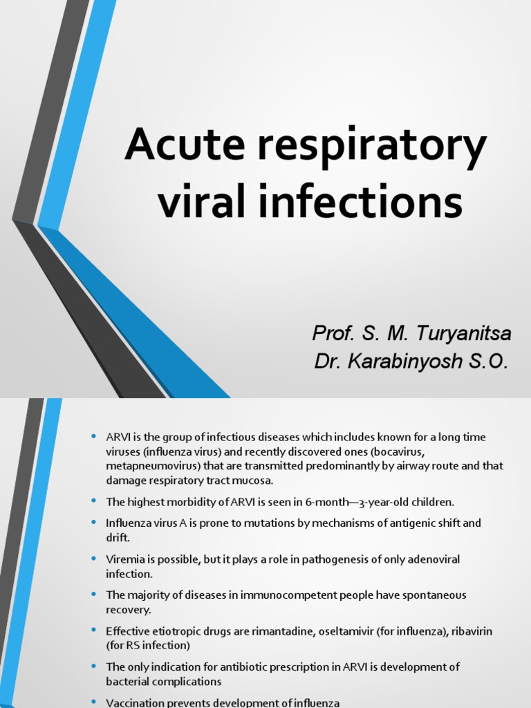 Acute Respiratory Viral Infections Guide | PDF | Influenza | Influenza ...