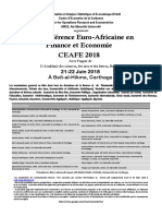 Appel - CEAFE - 2018 Finance Et Economie