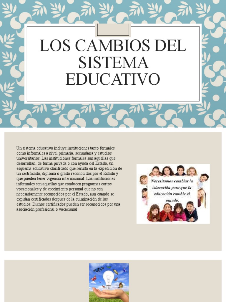 Cambios en el Sistema Educativo Mexicano | PDF | Negocios