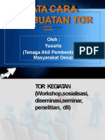 2 Penyusunan TOR Pelatihan