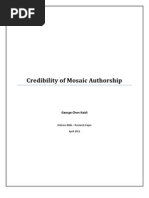 Download George Chen - Credibility of Mosaic Authorship by George Chen Kaidi SN53744303 doc pdf