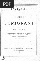 1881 - Guide de L'émigrant Par Un Colon