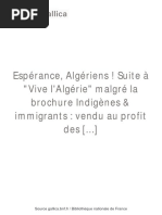 1863 - Espérance Des Algériens - Pescheux-Réméon