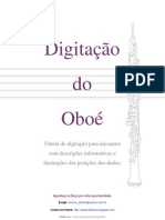 3220078 OBOE Tabela de Digitacao Facilidade Escalas No Oboe Tocar Oboe
