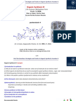 Organic Synthesis III: 8 X 1hr Lectures: Michaelmas Term