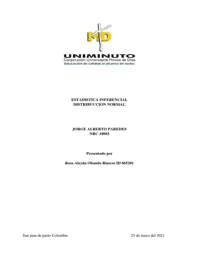 Distribucion Normal | PDF | Distribución normal | Distribución de ... 
