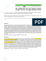 Analytical Methods Comparison For Soil Organic Carbon Determination in Andean Forest of Sangay National Park-Ecuador