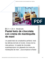 Pastel Keto de Chocolate Con Crema de Mantequilla de Maní - Diet Doctor