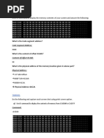 Enter D Command To Display The Memory Contents of Your System and Answer The Following